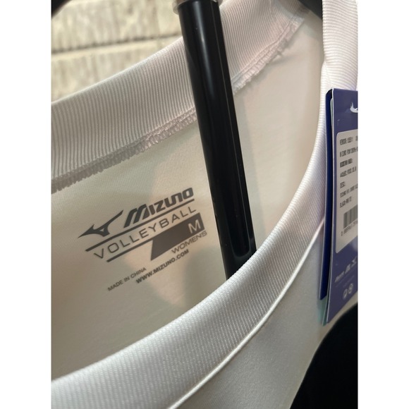 Mizuno Techno VII Short Sleeve Volleyball Shirt Womens‎ Black White Size M - Picture 3 of 3